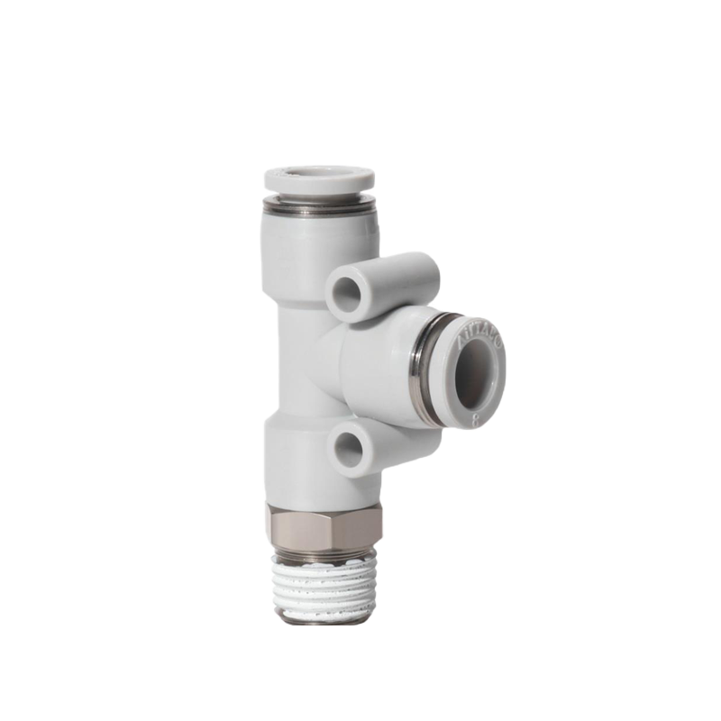 PED04 02 Nối nhanh tê ren ngoài Airtac (PED04-02 Màu trắng) - Ảnh 3