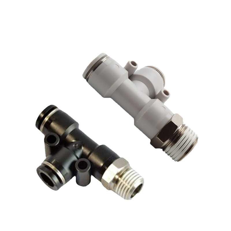 PED04 02 Nối nhanh tê ren ngoài Airtac (PED04-02 Màu trắng) - Ảnh 2
