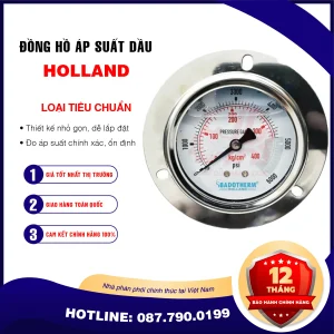 đồng hồ áp suất dầu holland