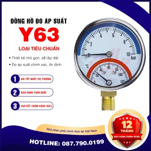 đồng hồ áp suất y63