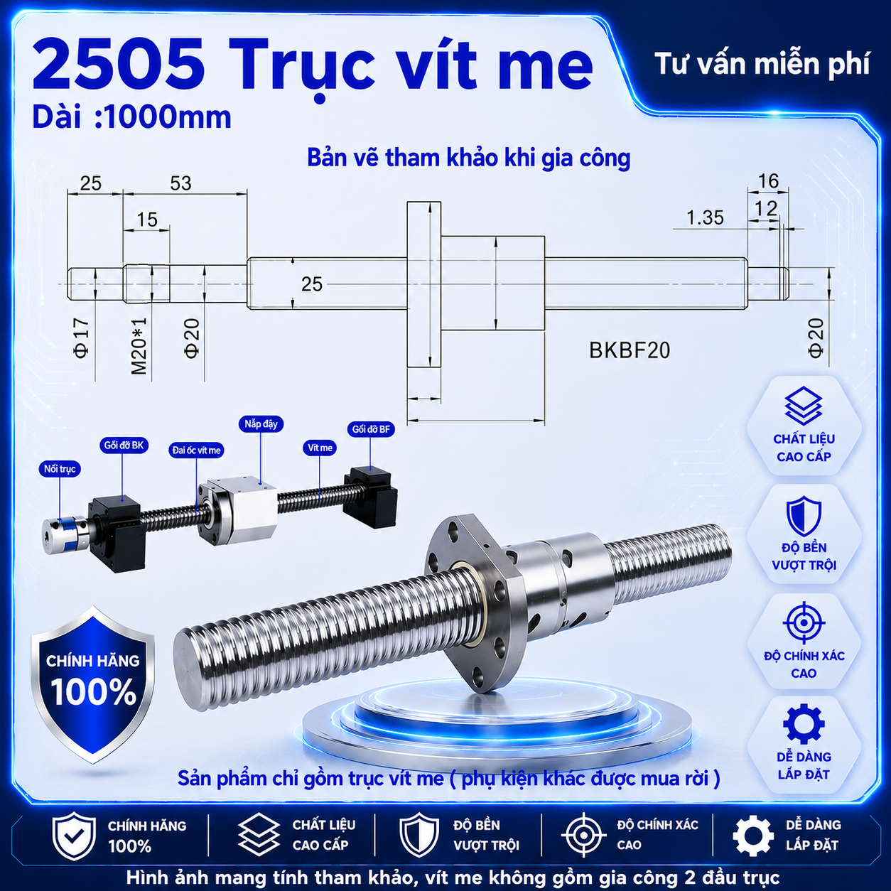 Trục vít me SFU2505