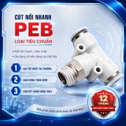 PEB10-01 Nối Nhanh Tê Ren Ngoài AirTAC