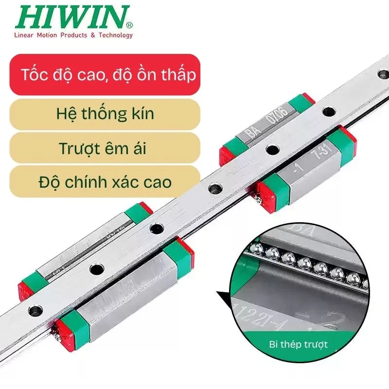 Con trượt Hiwin MGW9C, MGW12C, MGW15C - Ảnh 3