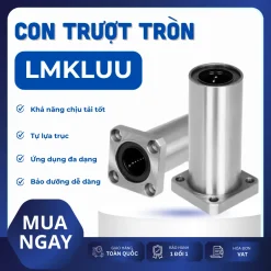 Con trượt tròn mặt bích vuông thân dài LMK12LUU (Bi trượt tròn)