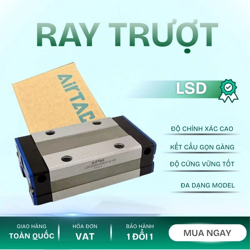 Con trượt vuông AirTAC LSD15HS, LSD20HS, LSD25HS, LSD30HS, LSD35HS