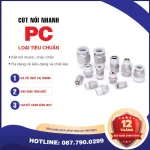 PC10 01 Nối nhanh thẳng ren ngoài Airtac (PC10-01 Màu trắng)