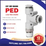 PED06 M6 Nối nhanh tê ren ngoài Airtac (PED06-M6 Màu trắng)