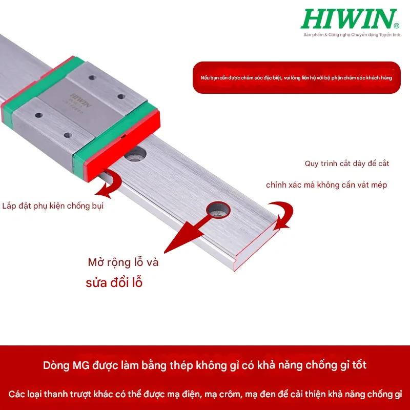Con trượt Hiwin MGN9C, MGN12C, MGN15C - Ảnh 3