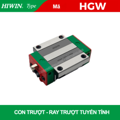 Con trượt vuông Hiwin HGW15CC, HGW20CC, HGW25CC, HGW35CC, HGW45CC, HGW55CC, HGW65CC