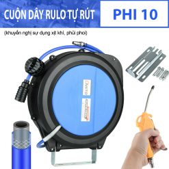 Cuộn Dây Khí Nén Rulo Tự Rút Phi 10, 10-12-15-20-25-30m