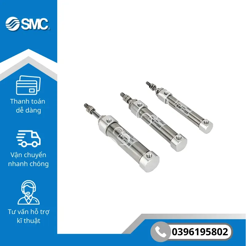 CJ2B10-15 - Xi lanh tròn SMC dòng CJ2 - Ảnh 2