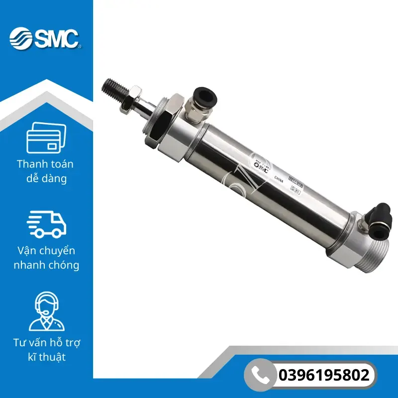 CJ2B10-15 - Xi lanh tròn SMC dòng CJ2 - Ảnh 5