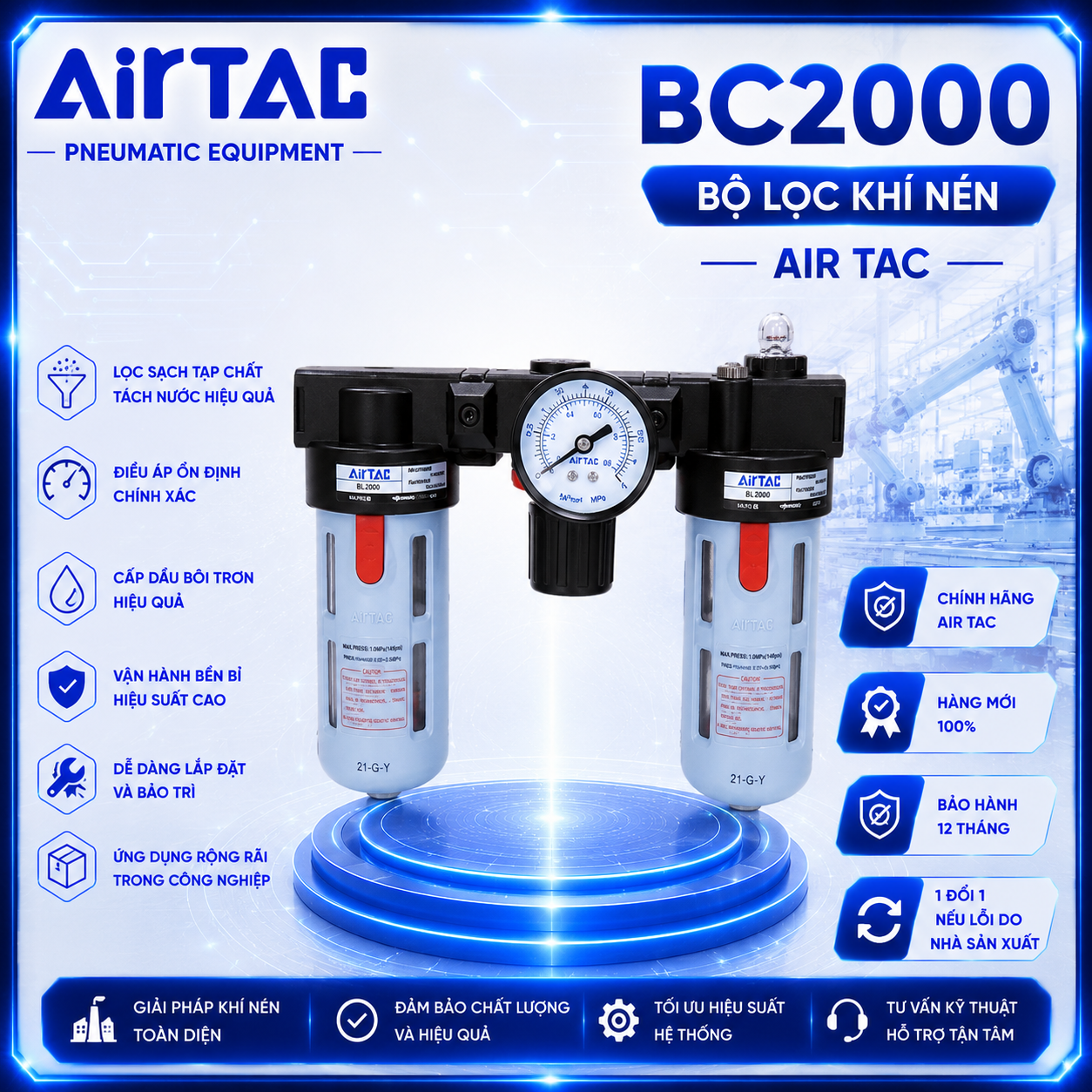 Bộ Lọc Khí Nén BC2000 AirTAC