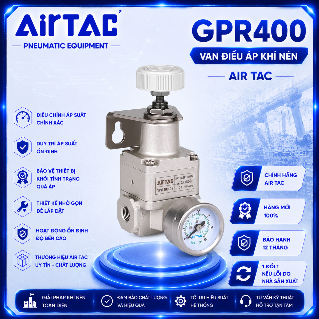 Van Điều Áp Khí Nén AirTAC GPR400