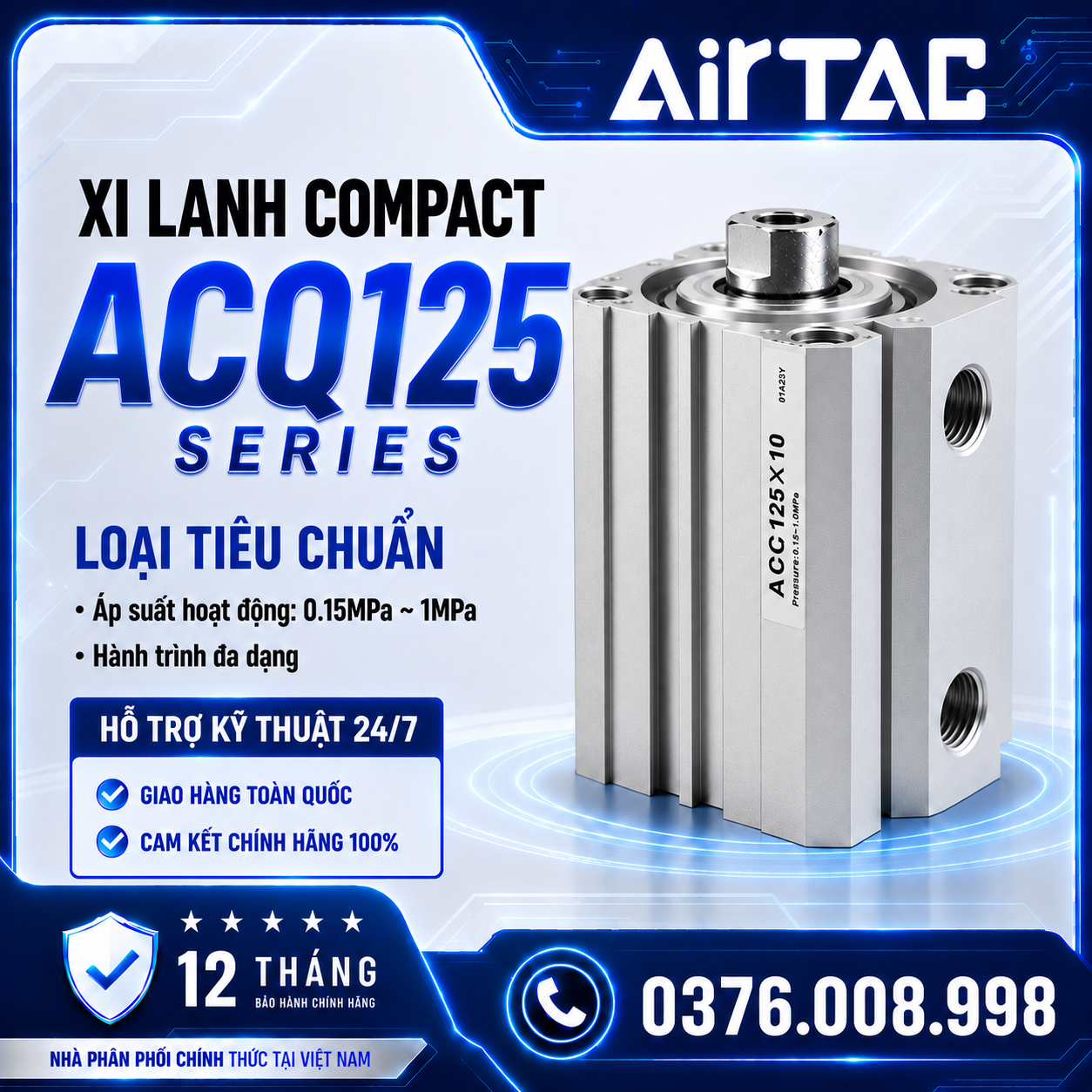 Xi Lanh Vuông ACQ – ACQ125 Series