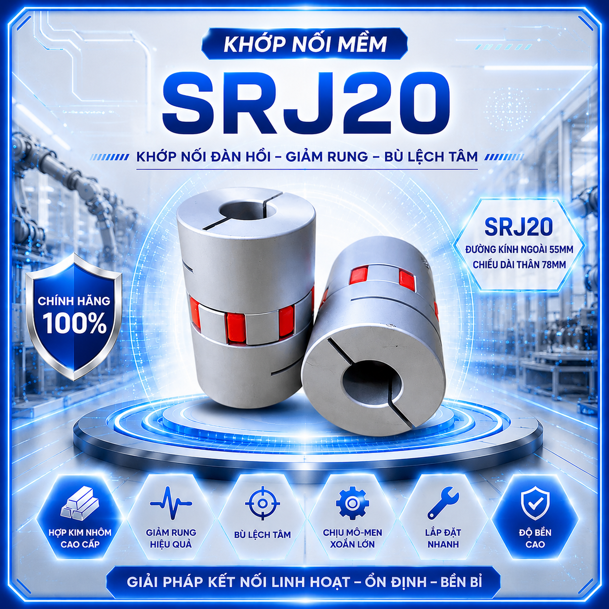 Khớp Nối Mềm SRJ20 Chính Hãng