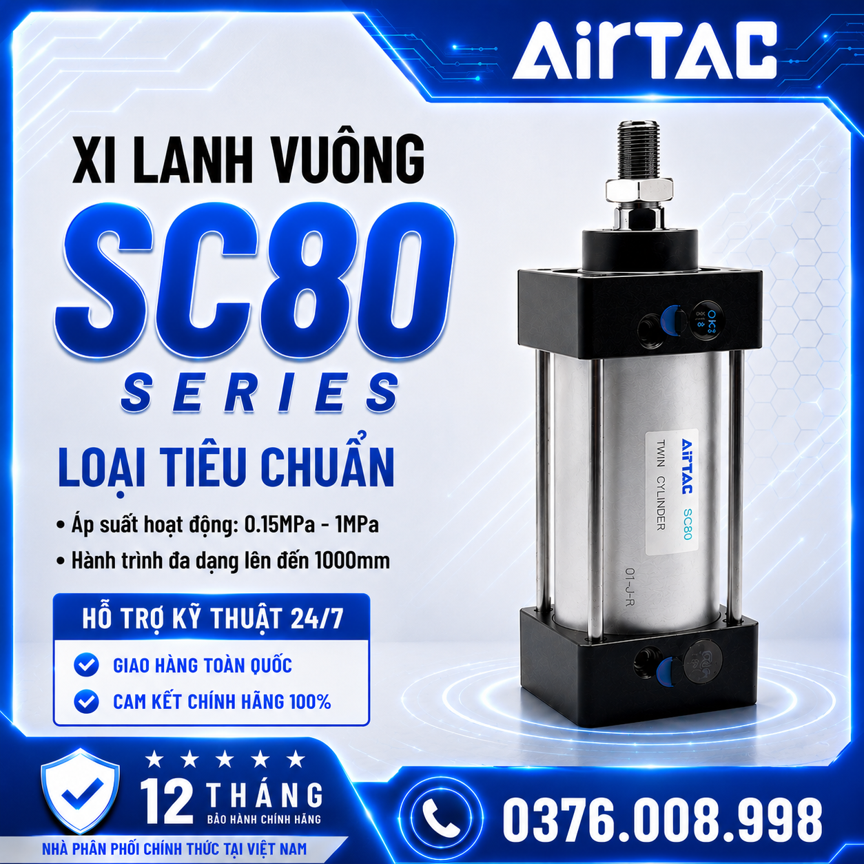 Xi Lanh Vuông SC – SC80 Series