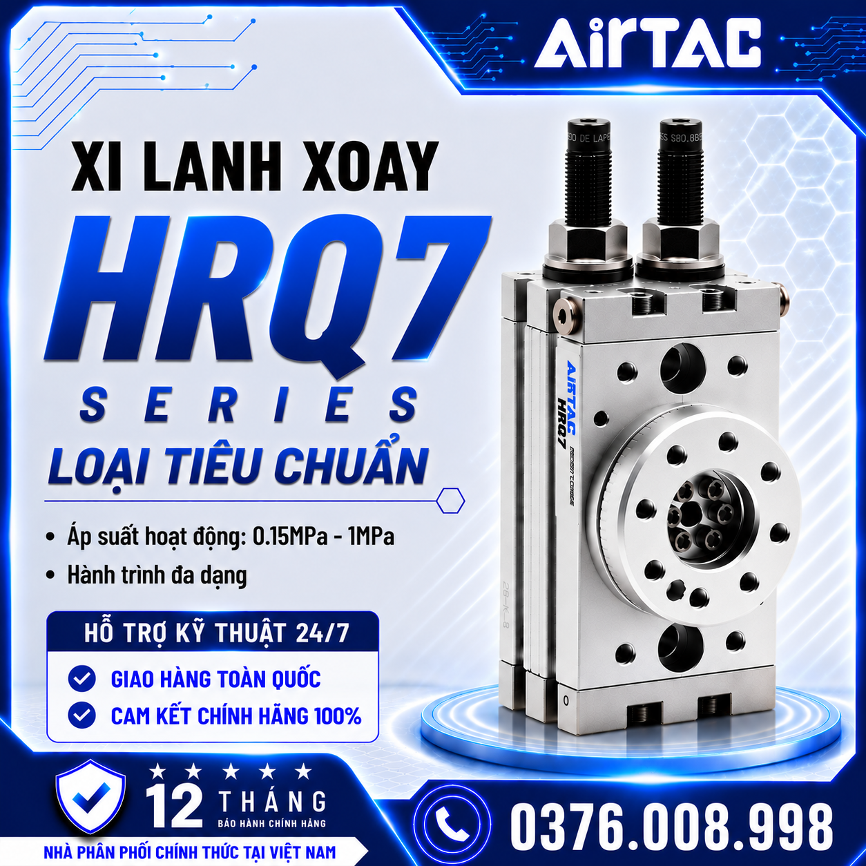 Xi Lanh Xoay HRQ7 Series Chính Hãng