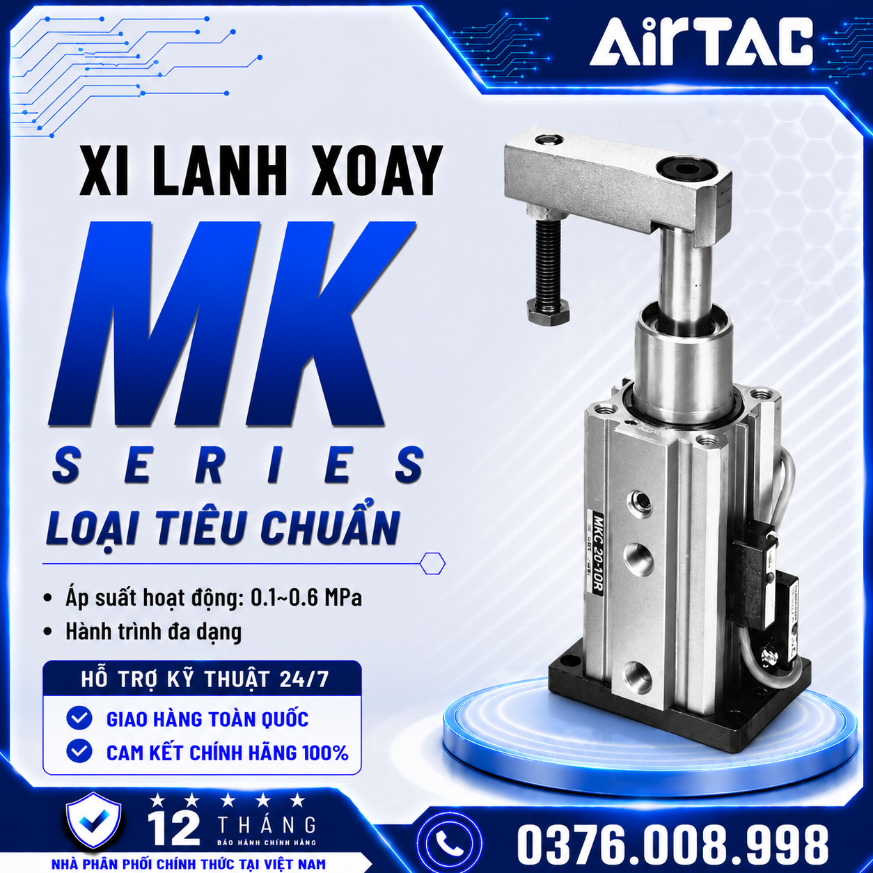 Xi Lanh Xoay MK Series Chính Hãng