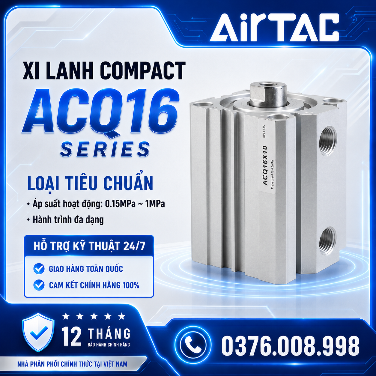 Xi Lanh Vuông ACQ – ACQ16 Series