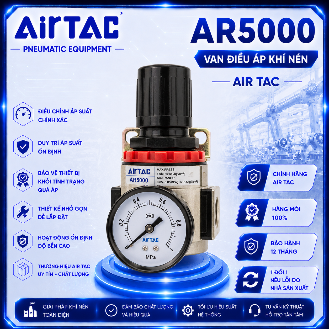 Van Điều Áp Khí Nén AirTAC AR5000
