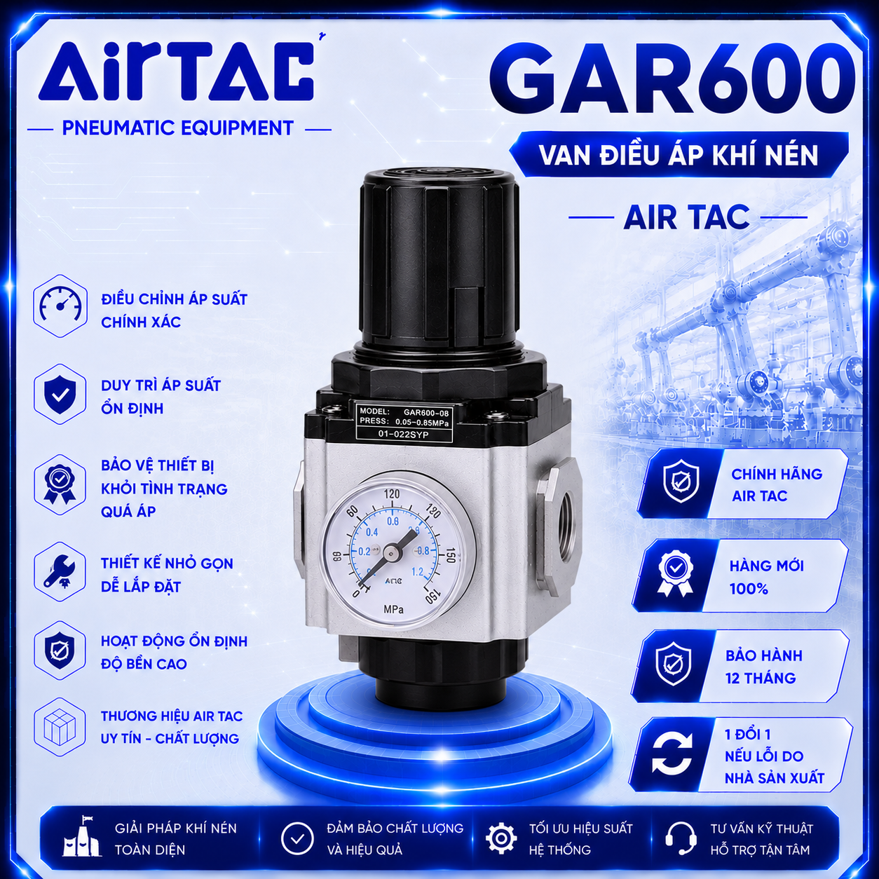 Van Điều Áp Khí Nén AirTAC GAR600