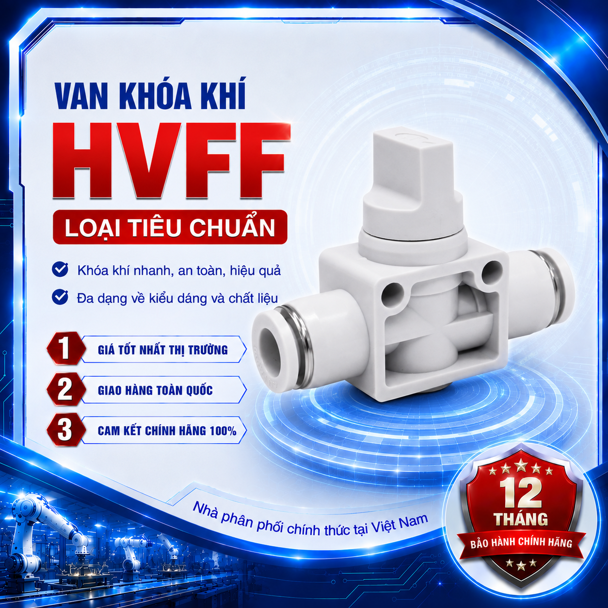 Van Khóa Khí Nhựa HVFF10 Chính Hãng