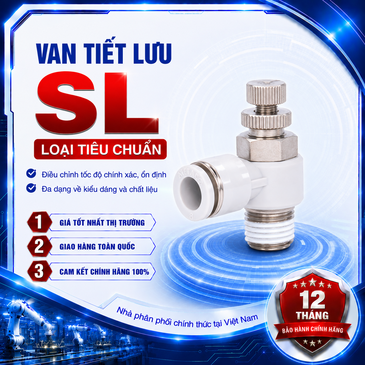 Van Tiết Lưu Ren Ngoài PSL12-SERIES Chính Hãng