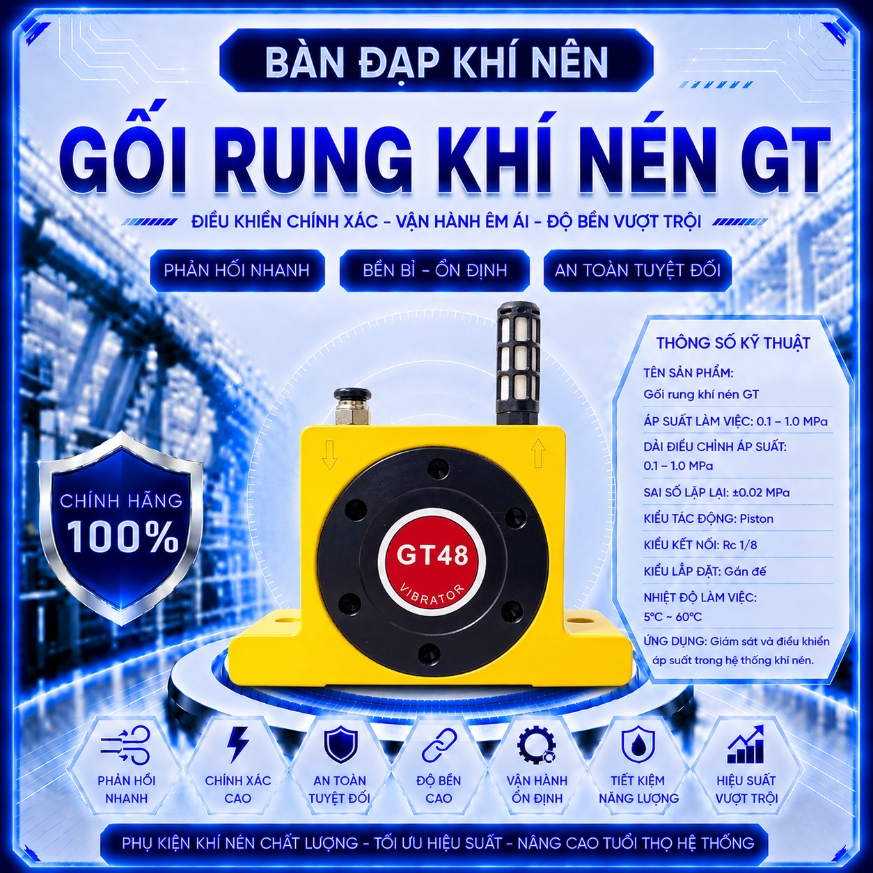 Gối Rung Khí Nén GT